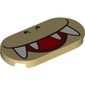 Tile Round 2 x 4 with Mouth, Fangs print