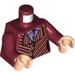 Torso, Jacket with Yellow/Lavender Stripes, Medium Lavender Dotted Shirt print, Dark Red Arms, Light Nougat Hands