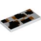 Tile 2 x 4 with Black/Orange Squares print