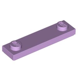 LEGO part 41740 Plate Special 1 x 4 with 2 Studs with Groove [New Underside] in Lavender