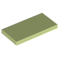LEGO part 87079 Tile 2 x 4 with Groove in Spring Yellowish Green/ Yellowish Green