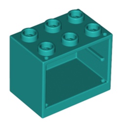 LEGO part 92410 Cupboard 2 x 3 x 2 with Hollow Studs in Bright Bluish Green/ Dark Turquoise