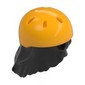 Hair and Helmet, Long with Bright Light Orange Helmet Pattern