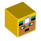 Minifig Head Special, Cube with Nougat Face, Miners Lamp print