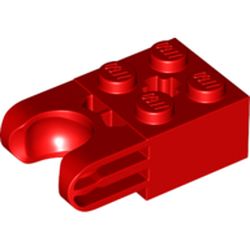 LEGO part 67696 Technic Brick Special 2 x 2 with Ball Receptacle Wide and Axle Hole, No Arm Holes in Bright Red/ Red