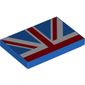 Tile 2 x 3 with Half Union Flag Print
