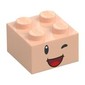 Brick 2 x 2 with Face, Winking Eyes and Open Mouth Smile Print