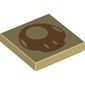 Tile 2 x 2 with Medium Nougat Super Mushroom Print
