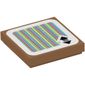 Tile 2 x 2 with Double Arrow and Barcode Print (Sticker)
