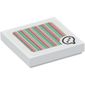 Tile 2 x 2 with Speech Bubble with 3 Dots and Barcode Print (Sticker)