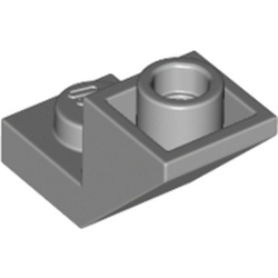 LEGO part 2310 Slope 45° 2 x 1 Inverted with 2/3 Cutout in Medium Stone Grey/ Light Bluish Gray