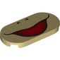 Tile Round 2 x 4 with Smiling Mouth (Iggy) Print