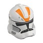 Helmet Clone Trooper Phase 2, Closed Front, Holes for Visor with Orange Markings print