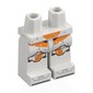 Hips and White Legs with Clone Trooper Armor, Orange Markings print