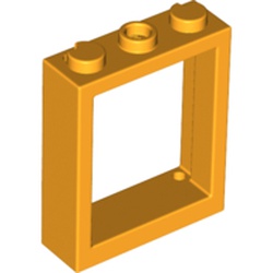 LEGO part 51239 Window Frame 1 x 3 x 3 in Flame Yellowish Orange/ Bright Light Orange