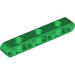 LEGO part 2391 Technic Beam 1 x 7 Thick with Alternating Holes in Dark Green/ Green