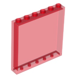 LEGO part 59349 Panel 1 x 6 x 5 in Transparent Red/ Trans-Red