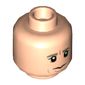 Minifig Head James Bond, Dark Tan Eyebrows, Neutral Print