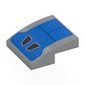 Slope Curved 2 x 2 x 2/3 with Blue Shape, Ribbits, Black Air Intakes print
