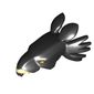 Creature Body Part, Thanator Head with Bright Light Orange Eye, Dark Tan Upper Jaw print