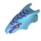 Creature Body Part, Banshee Head with Dark Purple Markings, Bright Light Orange Eyes print