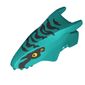 Creature Body Part, Banshee Head with Dark Green Marking, Bright Light Orange Eyes print