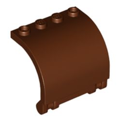 LEGO part 18910 Hinge Panel 3 x 4 x 3 Curved in Reddish Brown