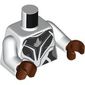 Torso, Black Armor, White Decorations, Silver Symbol print, White Arms, Reddish Brown Hands