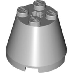 LEGO part ROCKET STEP 3X3X2 W. CROSS in Medium Stone Grey (6410336|6233)