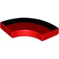 Tile 2 x 2 Curved, Macaroni with Black Stripe print