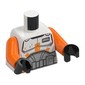 Torso Armor, Clone Trooper, Orange Markings print (Commander Cody), Orange Arms, Black Hands