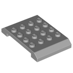 LEGO part 32739 Slope 4 x 6 x 2/3 Double in Medium Stone Grey/ Light Bluish Gray