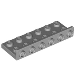 LEGO part 64570 Bracket 2 x 6 - 1 x 6 Inverted in Medium Stone Grey/ Light Bluish Gray