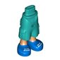 Minidoll Hips and Cargo Pants with Nougat Legs and Blue Shoes, White Laces Print [Thin Hinge]