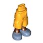 Minidoll Hips and Cargo Pants with Reddish Brown Legs and Sand Blue Sandals Print [Thin Hinge]