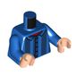 Torso, Dark Blue Stripes Shirt, Dark Red Shirt print, Blue Arms, Light Nougat Hands