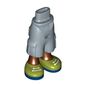 Minidoll Hips and Cargo Pants with Reddish Brown Legs and Olive Green Shoes, Dark Blue Soles, White Laces print [Thin Hinge]
