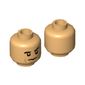 Minifig Head Dominic Toretto, Cheeck Lines, Neutral Print
