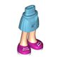 Minidoll Hips and Short Skirt Magenta Shoes, White Laces and Soles print [Thin Hinge]