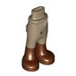 Minidoll Hips and Trousers with Back Pockets and Reddish Brown Boots Print [Thin Hinge]