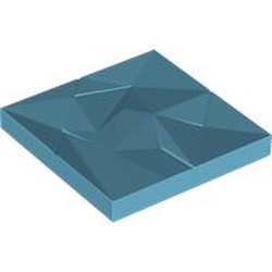 LEGO part 3160 Tile 6 x 6 x 2/3, Angled Textured Surface (Ice) in Medium Azure