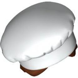 LEGO part MINI WIG,W/ HAT, NO. 2 in Reddish Brown (6414936|100923)