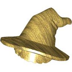 LEGO part MINI WIG W/ HAT, NO. 4 in Warm Gold/ Pearl Gold