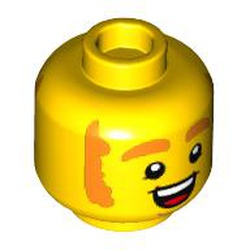 LEGO part 10100966 MINI HEAD, NO. 3885 in Bright Yellow/ Yellow