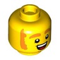 Minifig Head Carrot Mascot, Orange Eyebrows and Sideburns, Closed Mouth / Open Mouth print