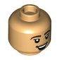 Minifig Head Ms. Marvel, Open Mouth Smile / Crooked Smirk print