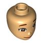 Minidoll Head with Reddish Brown Eyebrows, Eyes, Thin Closed Mouth print
