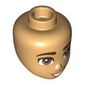 Minidoll Head Reddish Brown Eyebrows, Brown Eyes, Dark orange Lips print