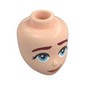 Minidoll Head Dark Red Eyebrows, Medium Azure Eyes, Nougat Lips print