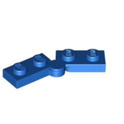 LEGO part 1927 HINGE PLATE 1X2, NO. 2 in Bright Blue/ Blue
